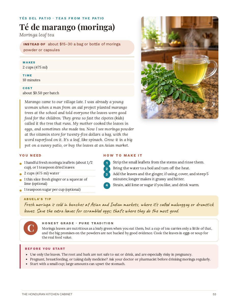 Page 53: Moringa leaf tea